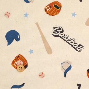 国産オックス 『ベースボールスター キナリ』 110cm幅/10cm単位 生地/布