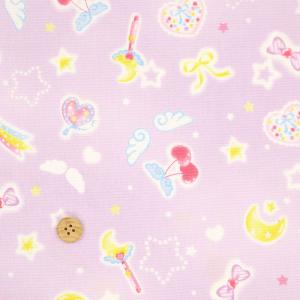 国産オックス 『エンジェルハート パープル』 110cm幅/10cm単位 生地/布