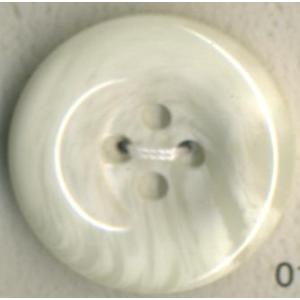 【大きいサイズ】　ストーン調ポリボタン　4つ穴　ホワイト