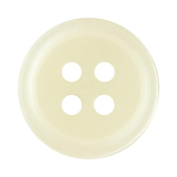 貝調シャツボタン 4つ穴 13mm 生成 【6個入り】