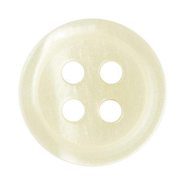 貝調シャツボタン 4つ穴 10mm 生成 【8個入り】