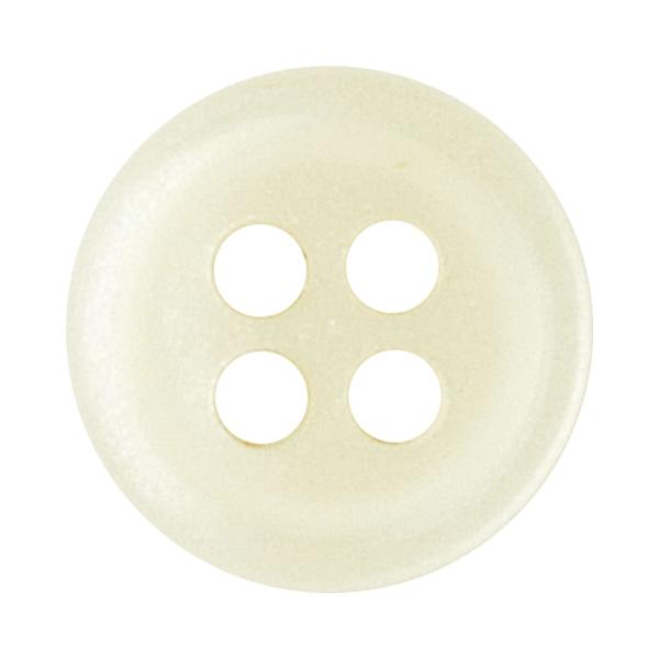 貝調シャツボタン 4つ穴 8mm 生成 【8個入り】