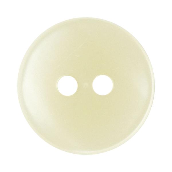 貝調シャツボタン 皿型 2つ穴 13mm 生成 【6個入り】
