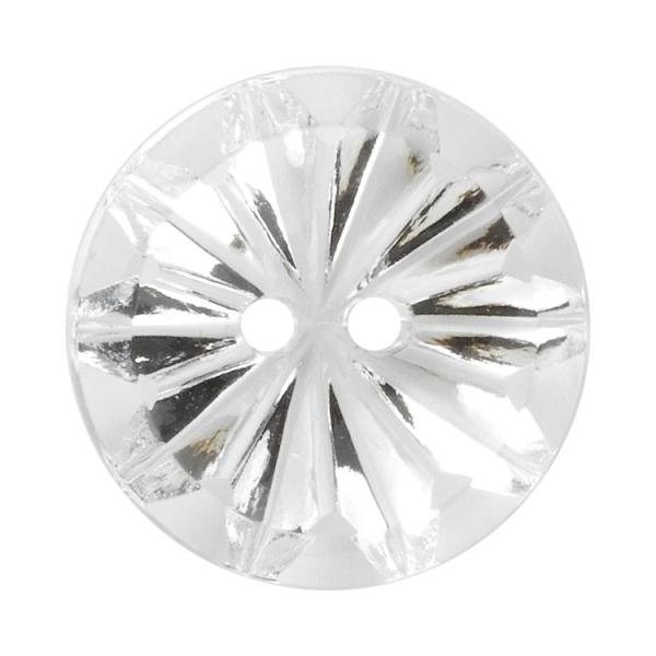 透明アクリルボタン カット入り 2つ穴 18mm 【3個入り】