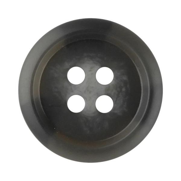 水牛調ボタン 4つ穴 18mm グレー 【4個入り】