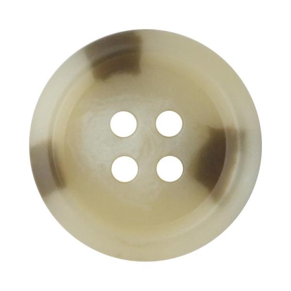 水牛調ボタン 4つ穴 18mm ベージュ 【4個入り】