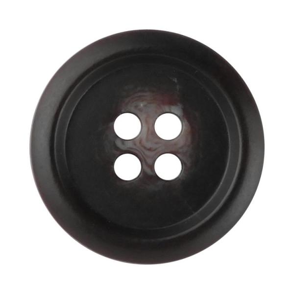 水牛調ボタン 4つ穴 20mm 茶 【3個入り】