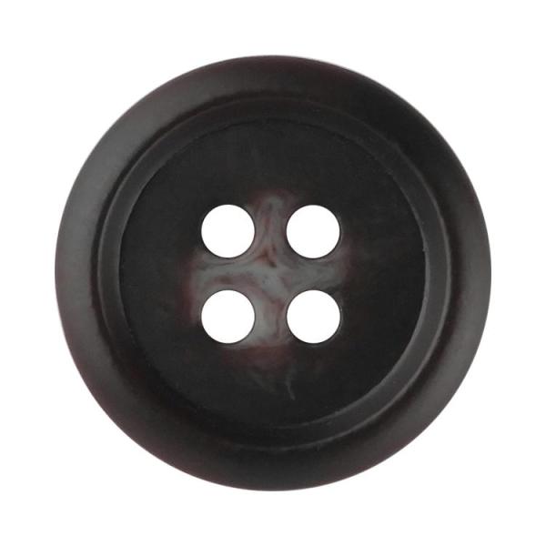 水牛調ボタン 4つ穴 18mm 茶 【4個入り】
