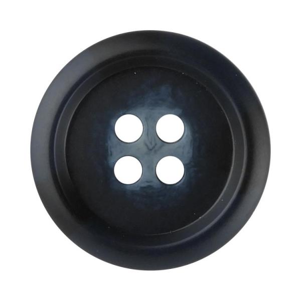 水牛調ボタン 4つ穴 20mm 紺 【3個入り】