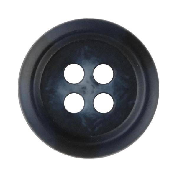 水牛調ボタン 4つ穴 15mm 紺 【5個入り】