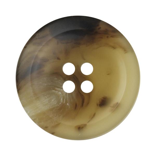 植物由来のエコ素材 水牛調ボタン 4つ穴 23mm ベージュ 【2個入り】