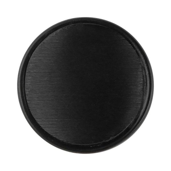 フォーマルボタン プレーン 裏穴 15mm 黒 【4個入り】