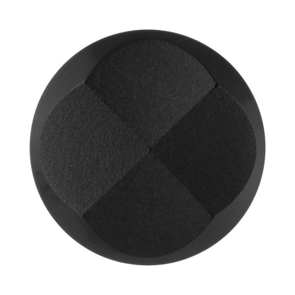 フォーマルボタン カット入り 裏穴 20mm 黒 【2個入り】