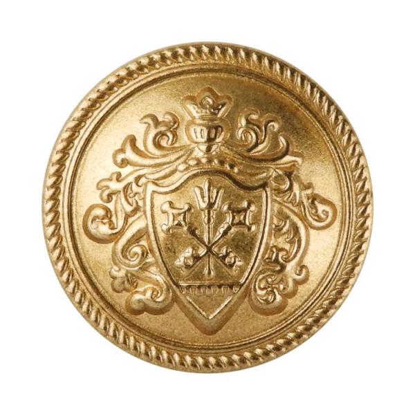 メタルボタン エンブレム 足つき 21mm ゴールド 【2個入り】