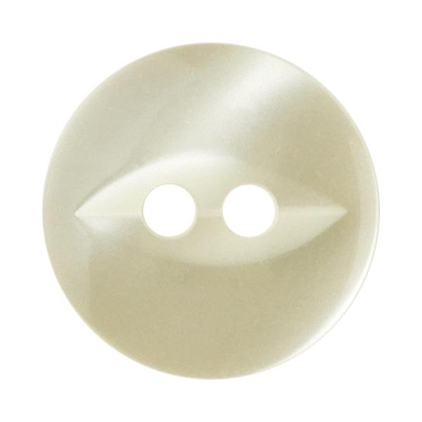 猫目シャツボタン 2つ穴 11.5mm 生成 【7個入り】