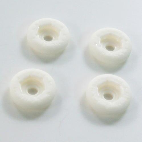 【カネエム製】　プラスチックスナップホック　13mm　バネ（凹）パーツのみ　大入り100個単位　ホワ...