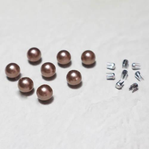 『REVEリーノ』 カラーパール6mm コーヒー　約25個入り