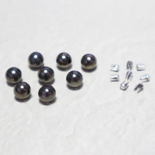 『REVEリーノ』 カラーパール6mm ガンメタ　約25個入り