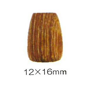 メール便OK 『日本製 木製 ウッドループエンド ナツメ 12mm×16mm』 2個入り 紐先 コー...