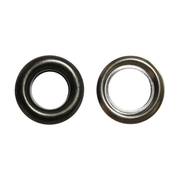 片面ハトメ #23 黒ニッケル【10組】