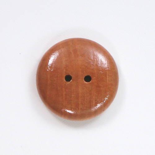 ウッドボタン　二つ穴　42mm　ベージュ　【10個入り】