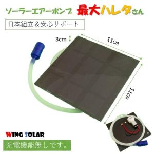 太陽電池で動く　ソーラーエアポンプ　最大ハレタさん　自動ON/OFF
