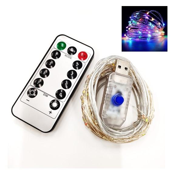 LED イルミネーション レインボー クリスマス 100球 10m USB 8パターン