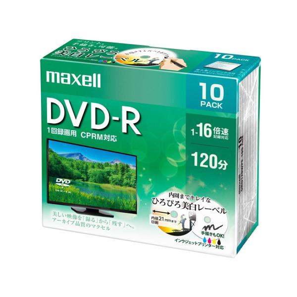 MAXELL　DVDメディア　DRD120WPE.10S [DVD-R 16倍速 10枚組]