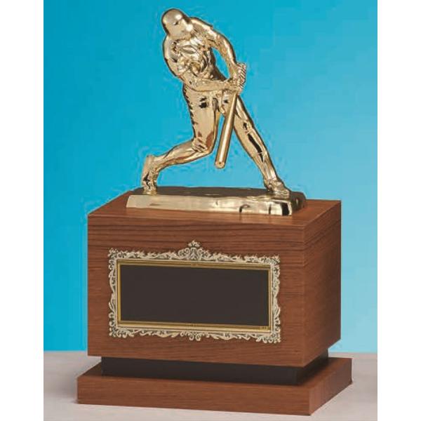 [B2763A/N-4]ブロンズ／高さ23.5cm／野球