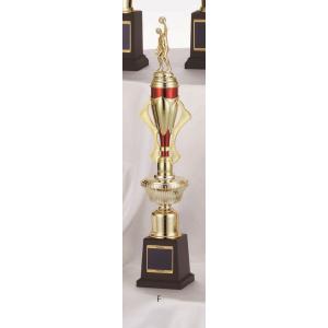[T302F/K-1]トロフィー／1本柱／先端は金属製人形／高さ45cm