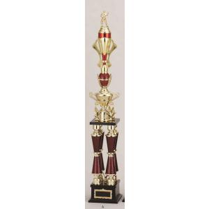 [T353A/N-3]トロフィー／4本柱／先端は金属製人形／高さ90cm