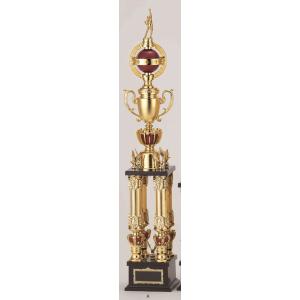 [T354A/N-4]トロフィー／4本柱／先端は金属製人形／高さ92cm