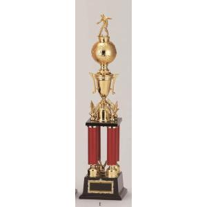 [T358E/N-3]トロフィー／4本柱／先端は金属製人形／高さ62cm