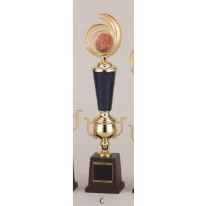 [T384C/K-1]トロフィー／1本柱／先端は樹脂製メダル／高さ39cm
