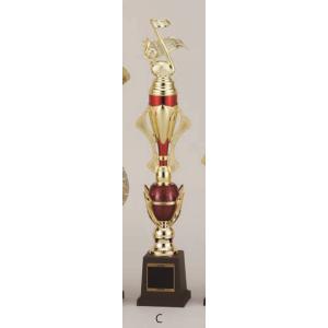 [T394C/K-1]トロフィー／1本柱／先端は樹脂製人形／高さ46cm