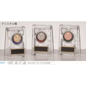 クリスタル楯(メダル付) 高さ11cm(RKW847)