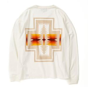 (PENDLETON)ペンドルトン ロングスリーブバックプリント Tシャツ OffWHT S｜wins