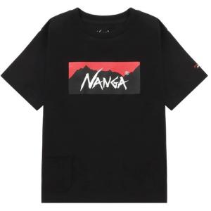 (NANGA)ナンガ エコHYBボックスロゴKIDS TEE (BLK) 90｜wins