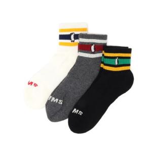 (CHUMS)チャムス 3P Border Crew Socks M