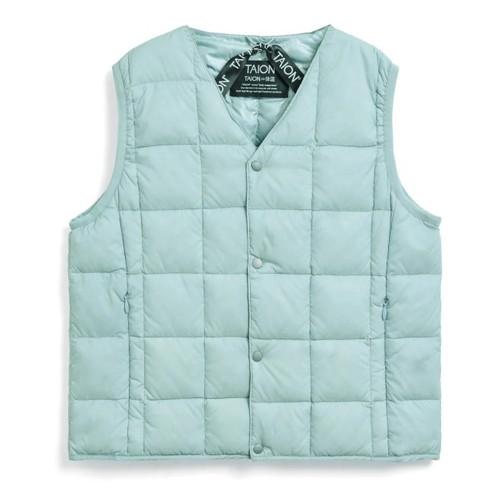 (TAION)タイオン KIDS V NECK BUTTON DOWN VEST  (ICE MIN...