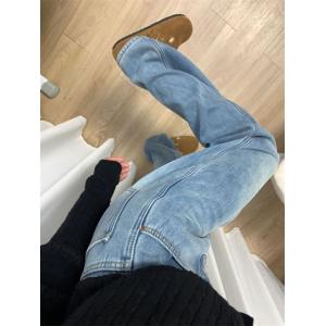 裏起毛パンツ レディース デニムパンツ ワイド...の詳細画像5