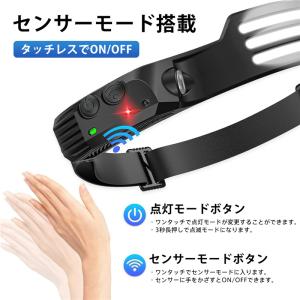 ヘッドライト 充電式 LED センサー 高輝度...の詳細画像2