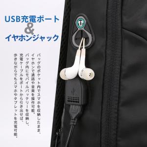 リュックサック メンズ レディース 無地 充電...の詳細画像1