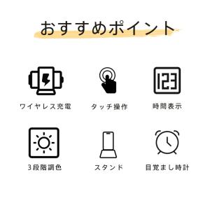 デスクライト ワイヤレス充電器 LED 15W...の詳細画像1