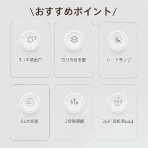 加湿器 超音波式 大容量 5L 卓上 加湿機 ...の詳細画像1