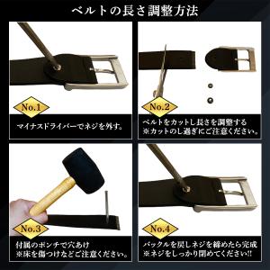 ゴルフ ベルト メンズ 革 牛革 レザー 長い...の詳細画像5
