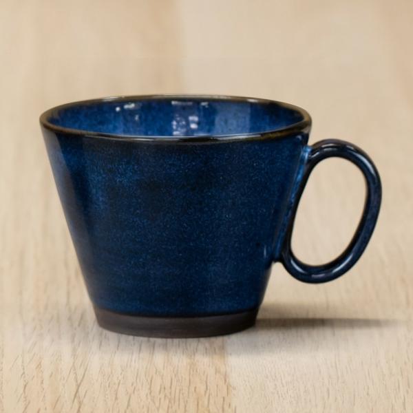 生涯を添い遂げるマグ マグカップ 新庄東山焼 ネイビー 山形県 ギフト プレゼント 日本製 グッドデ...