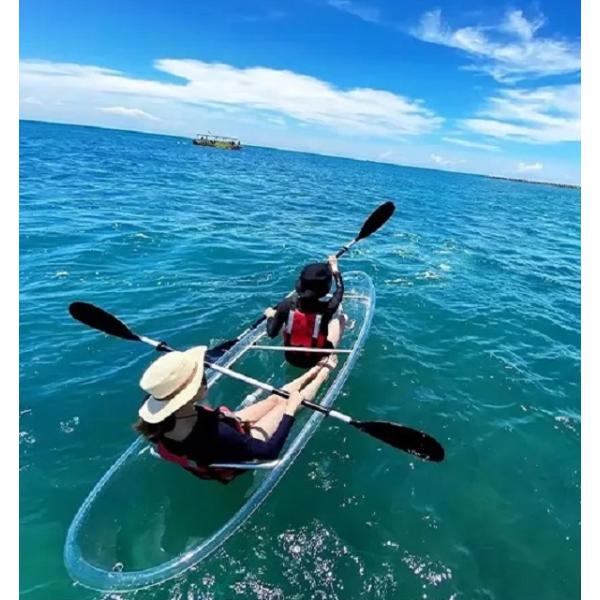 クリアカヤック C021 クリアボート 透明ボード クリアサイクリング 水上観光 クリア 釣り 海 ...