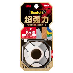 3M 両面テープ スコッチ 超強力両面テープ 透明素材用 幅19mm×長さ1.5m