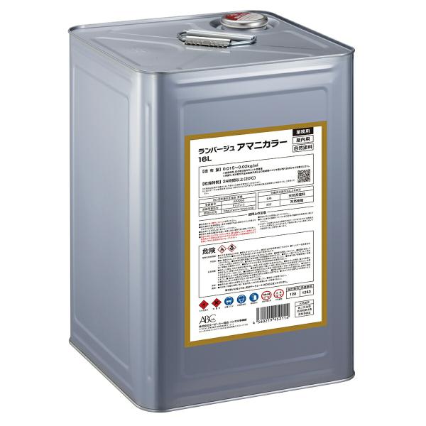 塗料 ランバージュ アマニカラー 16L アイアンレッド ABC商会 塗装 植物由来 屋内用 家具 ...